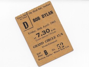 Bob Dylan 1965 ticket
